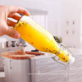 Wholesale Clear Round Glass Beer Bottles Beverage bottles with swing top